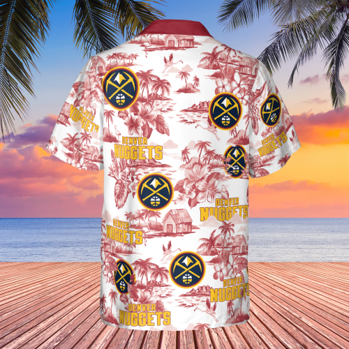 Denver Nuggets 3D Button 3D Button Hawaiian Shirt Gift for Men Dad Father Gift for Men Dad Father V37