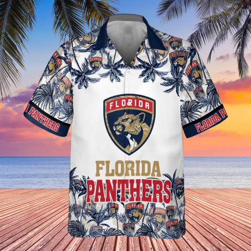 Florida Panthers 2023 AOP 3D Button 3D Button Hawaiian Shirt Gift for Men Dad Father Gift for Men Dad Father V14