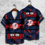 New York Yankees Palm Tree AOP 3D Button 3D Button Hawaiian Shirt Gift for Men Dad Father Gift for Men Dad Father V27