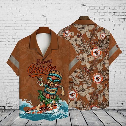 Baltimore Orioles 2023 AOP 3D Button 3D Button Hawaiian Shirt Gift for Men Dad Father Gift for Men Dad Father V12