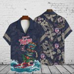Minnesota Twins 2023 AOP 3D Button 3D Button Hawaiian Shirt Gift for Men Dad Father Gift for Men Dad Father V20
