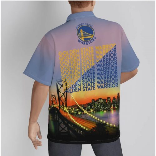 Golden State Warriors City Art 3D 3D Button 3D Button Hawaiian Shirt Gift for Men Dad Father Gift for Men Dad Father