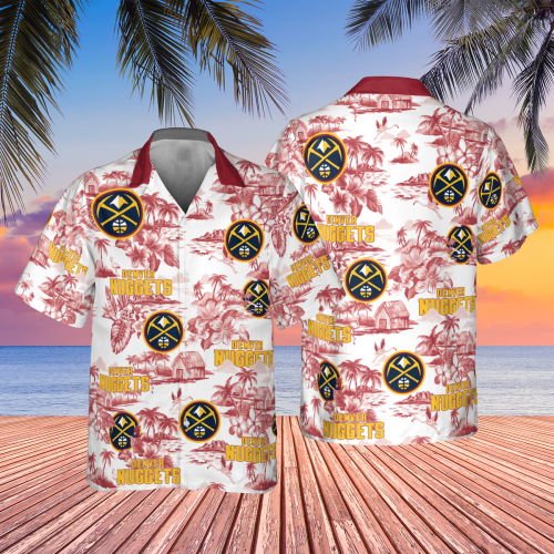 Denver Nuggets 3D Button 3D Button Hawaiian Shirt Gift for Men Dad Father Gift for Men Dad Father V37