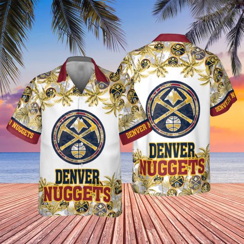 Denver Nuggets 3D Button 3D Button Hawaiian Shirt Gift for Men Dad Father Gift for Men Dad Father V12
