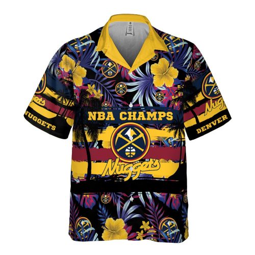 Denver Nuggets 3D Button 3D Button Hawaiian Shirt Gift for Men Dad Father Gift for Men Dad Father V53