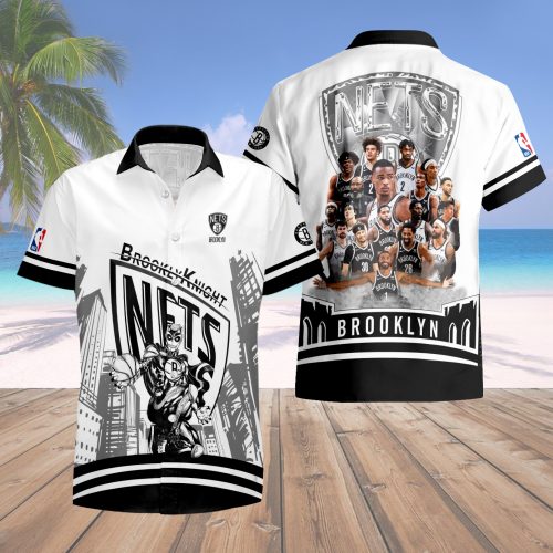 Brooklyn Nets 3D Button 3D Button Hawaiian Shirt Gift for Men Dad Father Gift for Men Dad Father V8