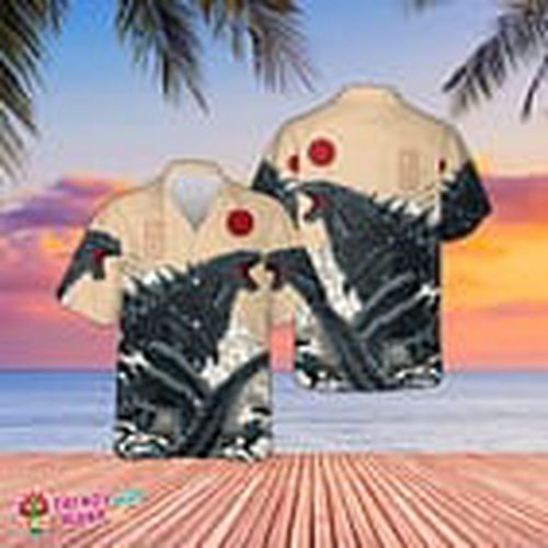 Vintage Hawaiian Godzilla Shirt: King of Monster Japanese Gojira – Japanese Style for Godzilla Lovers