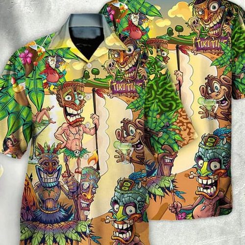 Beach Party Tiki Bar Shirt: Hawaiian Aloha Set for Men Women - Ideal Gift for Bachelor Party