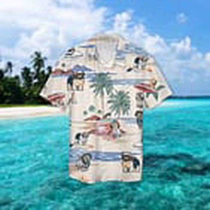 Lhasa Apso Summer Beach Trendy Hawaiian Shirt – Men Women Aloha Short Sleeve Beachwear