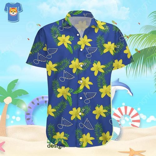 St Louis Blues Aloha Beach Gift Hawaiian Shirt Men s & Women s Tropical Attire