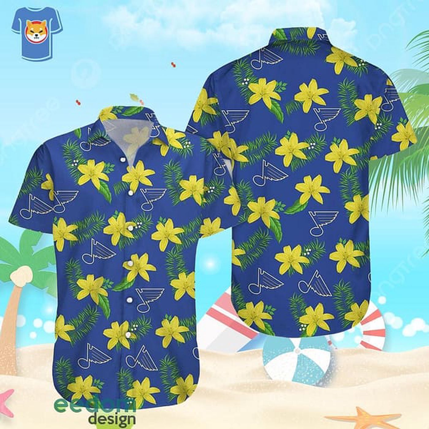 St Louis Blues Aloha Beach Gift Hawaiian Shirt Men s & Women s Tropical Attire St Louis Blues Aloha Beach Gift Hawaiian Shirt Men s & Women s Tropical Attire
