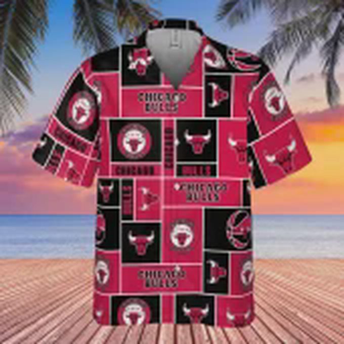 Chicago Bulls Beach Block Hawaiian Shirt Gift for Men Dad and Father