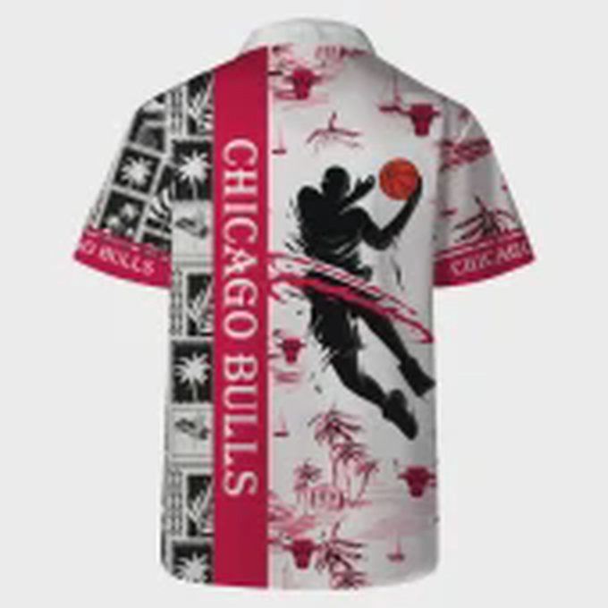 Chicago Bulls Slam Dunk Island Hawaiian Shirt Gift for Men Dad and Father