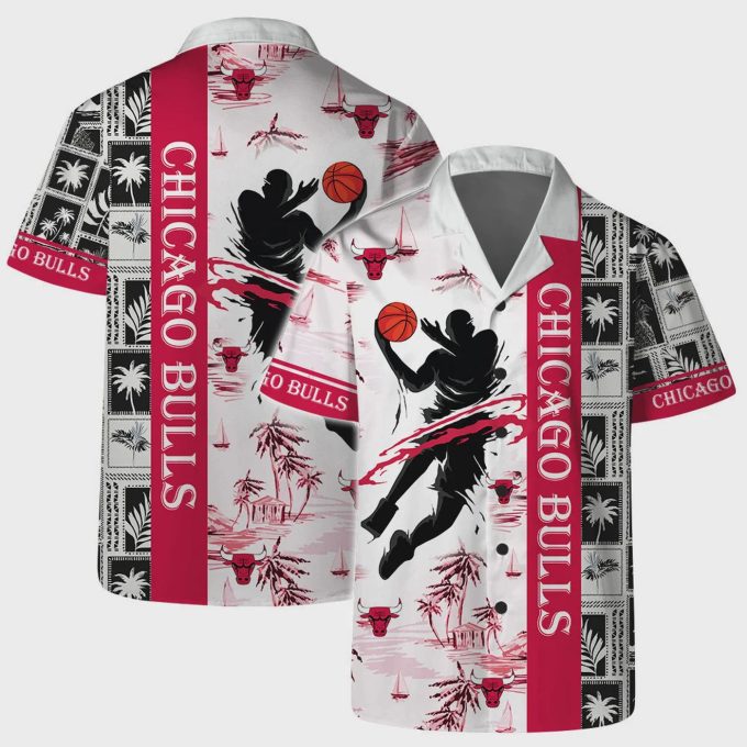 Chicago Bulls Slam Dunk Island Hawaiian Shirt Gift for Men Dad and Father