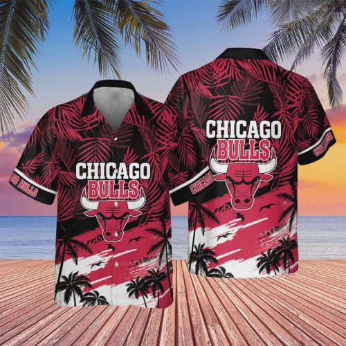 Chicago Bulls Sunset Beach Hawaiian Shirt Gift for Men Dad and Father