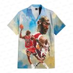 Michael Jordan Chicago Bulls Airborne Legend Hawaiian Shirt Gift for Men Dad and Father