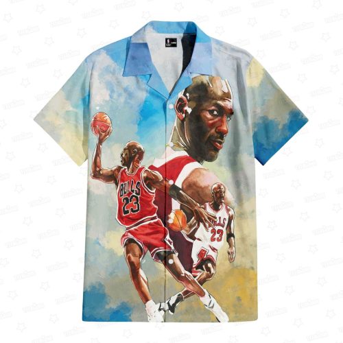 Michael Jordan Chicago Bulls Airborne Legend Hawaiian Shirt Gift for Men Dad and Father