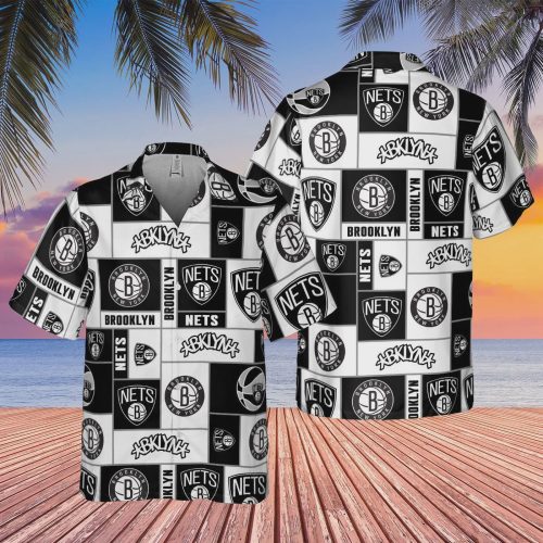 Brooklyn Nets Bold Contrast Hawaiian Shirt NBA Aloha Shirt