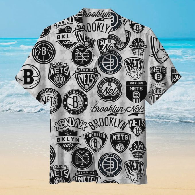 Brooklyn Nets Iconic Logo Hawaiian Shirt NBA Aloha Shirt
