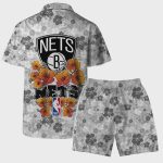 Brooklyn Nets Floral Dream Hawaiian Shirt NBA Aloha Shirt