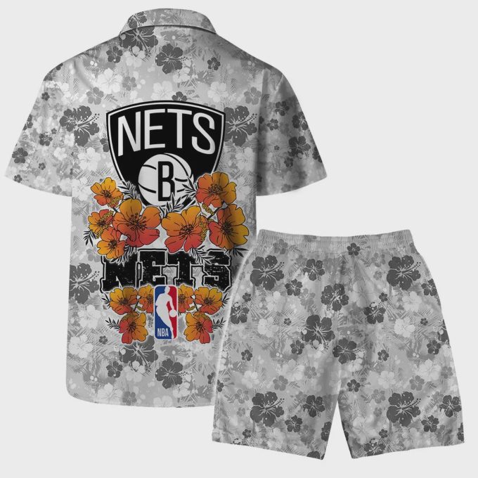 Brooklyn Nets Floral Dream Hawaiian Shirt NBA Aloha Shirt