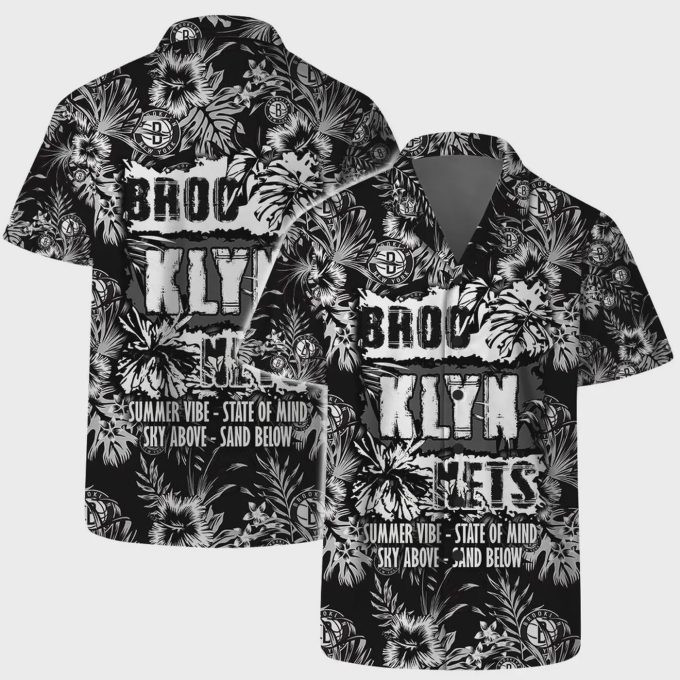 Brooklyn Nets Summer Vibes Hawaiian Shirt NBA Aloha Shirt