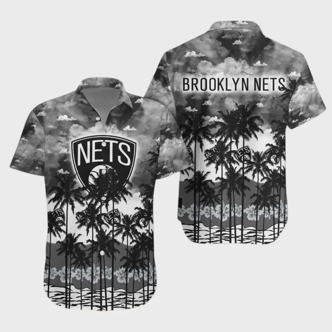 Brooklyn Nets Tropical Sunset Hawaiian Shirt NBA Aloha Shirt