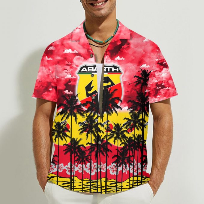 Abarth 3D Button Hawaii Shirt Gift for Men Dad Father