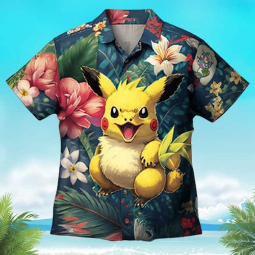 Stylish Aloha Pokemon Hawaiian Shirt - Cool Pikachu Trendy Summer Gift for Men & Women