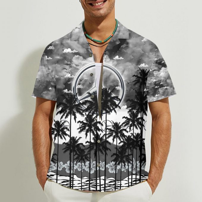 AMG 3D Button Hawaii Shirt Gift for Men Dad Father