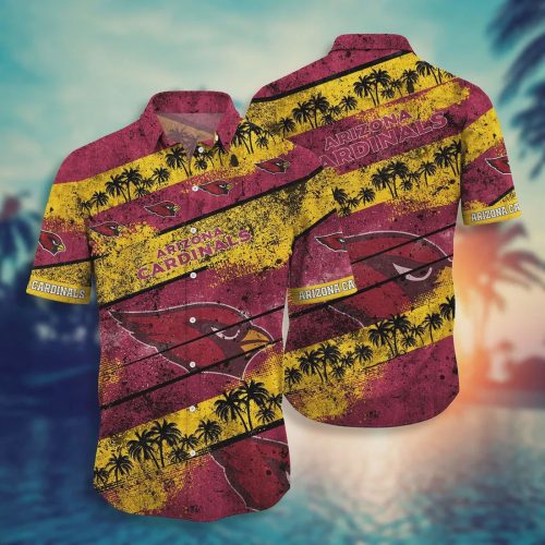 Arizona Cardinals NFL Aloha Vintage Art Hawaiian Shirt Gift for Men and Women