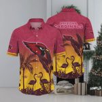 Arizona Cardinals NFL Flamingo And Flower Funny Hawaiian Shirt Gift for Men and Women