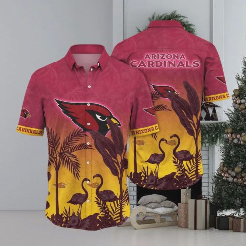 Arizona Cardinals NFL Flamingo And Flower Funny Hawaiian Shirt Gift for Men and Women