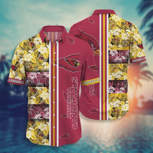 Arizona Cardinals NFL Lines Flowers Hawaiian Shirt Gift for Men and Women