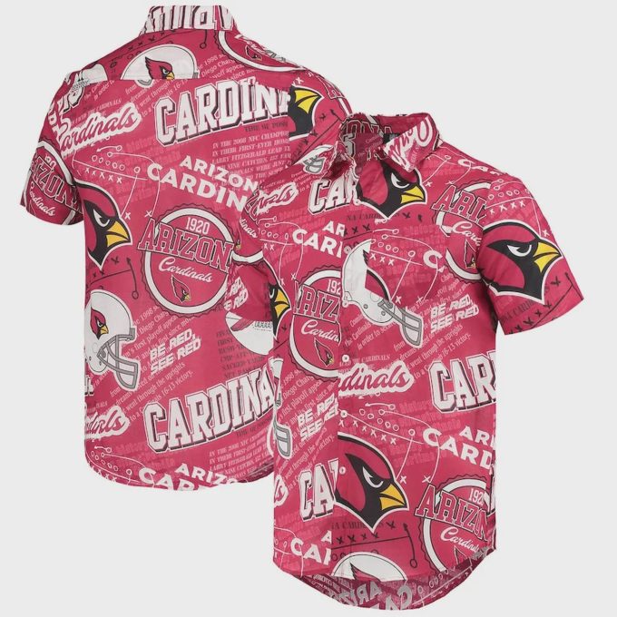 Arizona Cardinals NFL Logo Art Pattern Hawaiian Shirt Gift for Men and Women