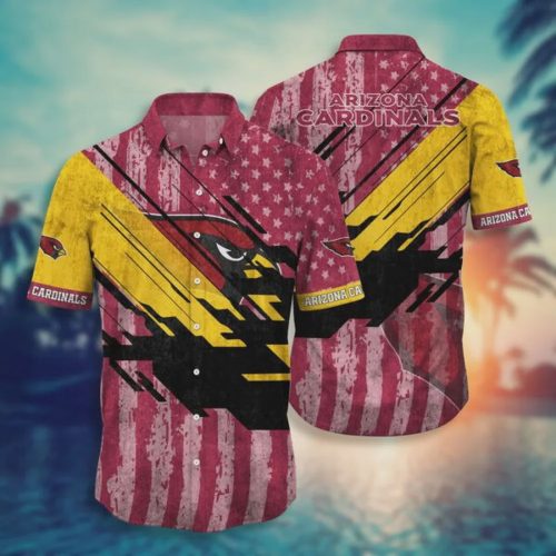 Arizona Cardinals NFL Vintage US Flag Hawaiian Shirt Gift for Men and Women