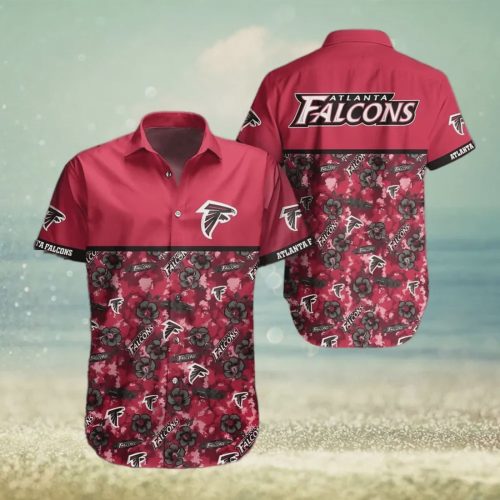 Atlanta Falcons NFL Flowers Pattern Beach Lovers Gift Hawaiian Shirt Gift for Men and Women