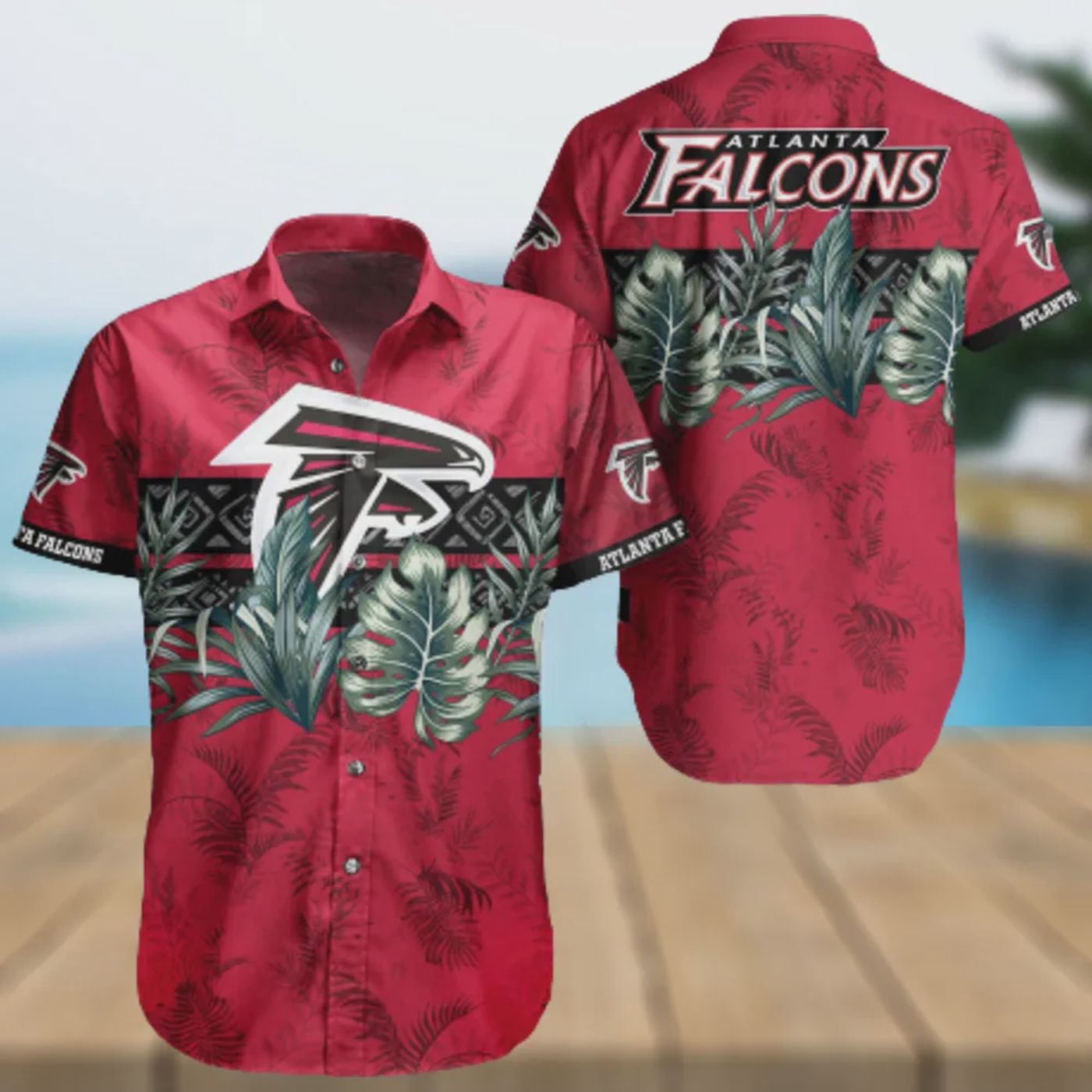 Atlanta Falcons NFL Leaves Summer Pattern Hawaiian Shirt Gift for Men and Women Atlanta Falcons NFL Leaves Summer Pattern Hawaiian Shirt Gift for Men and Women