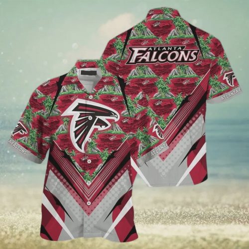 Atlanta Falcons NFL Mountains And Trees Pattern Beach Hawaiian Shirt Gift for Men and Women