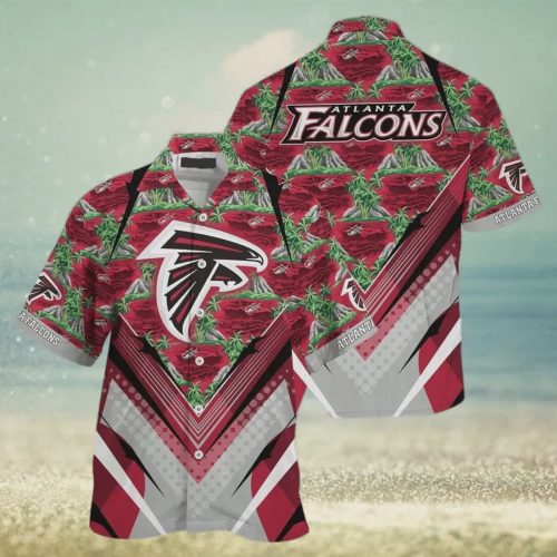 Atlanta Falcons NFL Mountains And Trees Pattern Beach Hawaiian Shirt Gift for Men and Women
