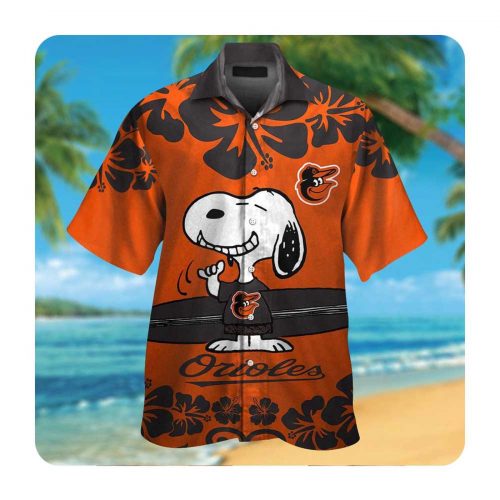 Baltimore Orioles Snoopy Hawaii Shirt Summer Button Up Shirt For Men Women