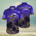 Baltimore Ravens NFL Floral 3D Hawaiian Shirt Gift for Men and Women