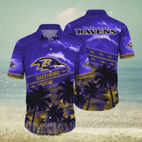 Baltimore Ravens NFL Floral 3D Hawaiian Shirt Gift for Men and Women