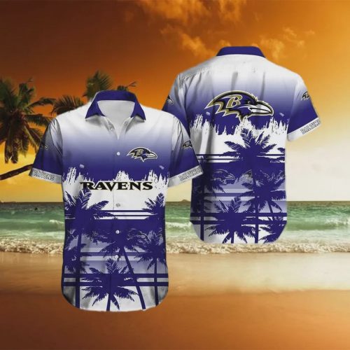 Baltimore Ravens NFL Palm Trees Gift For Son From Dad Hawaiian Shirt Gift for Men and Women
