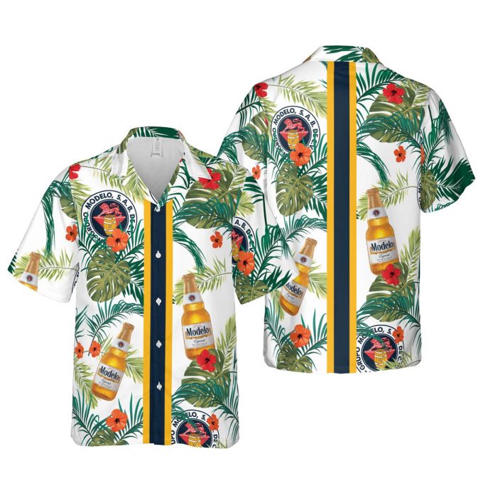 Beer Hawaiian Shirt Collection: Modelo Tropical Aloha Shirt – Perfect Beer Lover Gift Idea