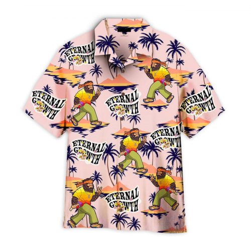 Bigfoot Hippie Eternal Growth Pink Hawaiian Shirt - Aloha Shirt for Men & Women