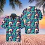 Blue Blurry Skull Art Hawaiian Shirt Skull & Viking 3D Clothing For Men Women Blue Blurry Skull Art Hawaiian Shirt Skull & Viking 3D Clothing For Men Women