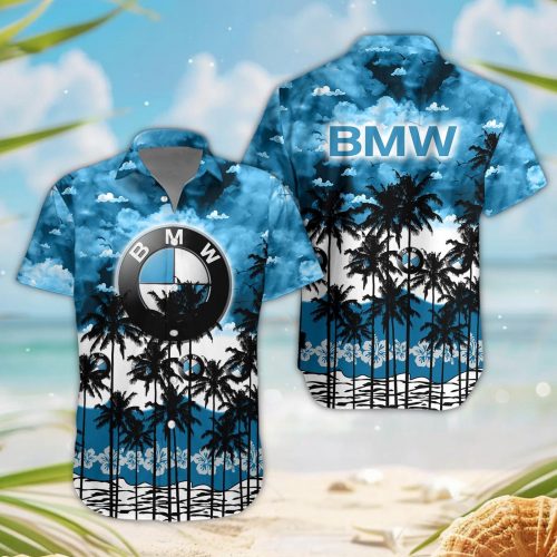 BMW 3D Button Hawaii Shirt Gift for Men Dad Father