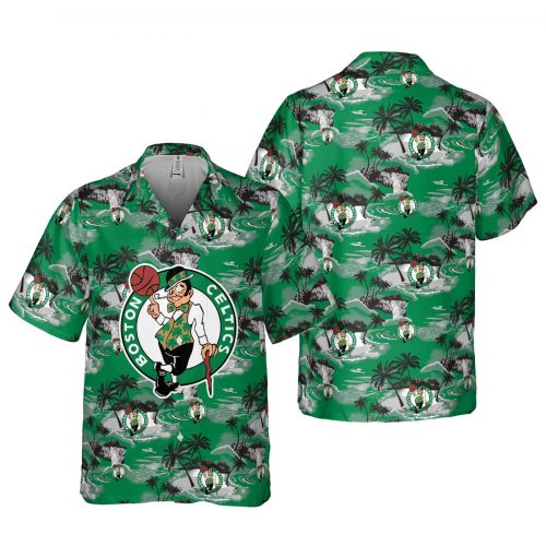 Boston Celtics 3D Button 3D Button Hawaiian Shirt Gift for Men Dad Father Gift for Men Dad Father SH1