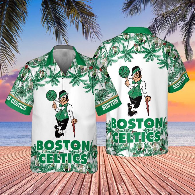 Boston Celtics 3D Button 3D Button Hawaiian Shirt Gift for Men Dad Father Gift for Men Dad Father V13